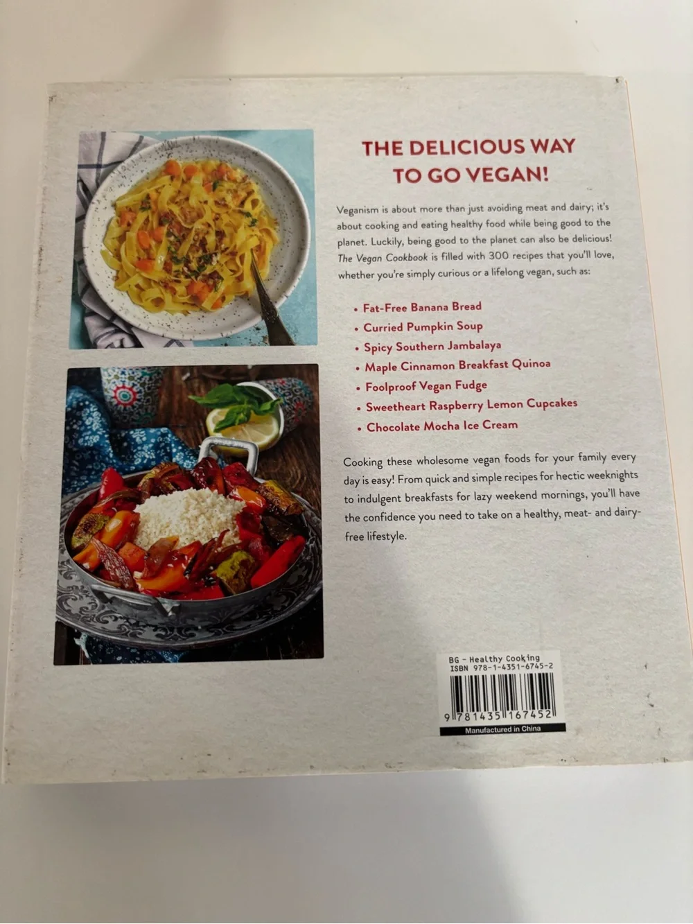 🎁The Vegan Cookbook -Hardback Cover